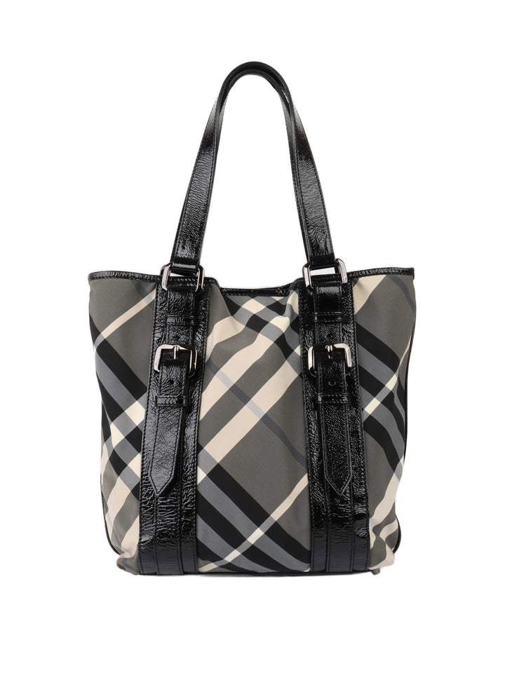 Burberry Black and White Check Tote.