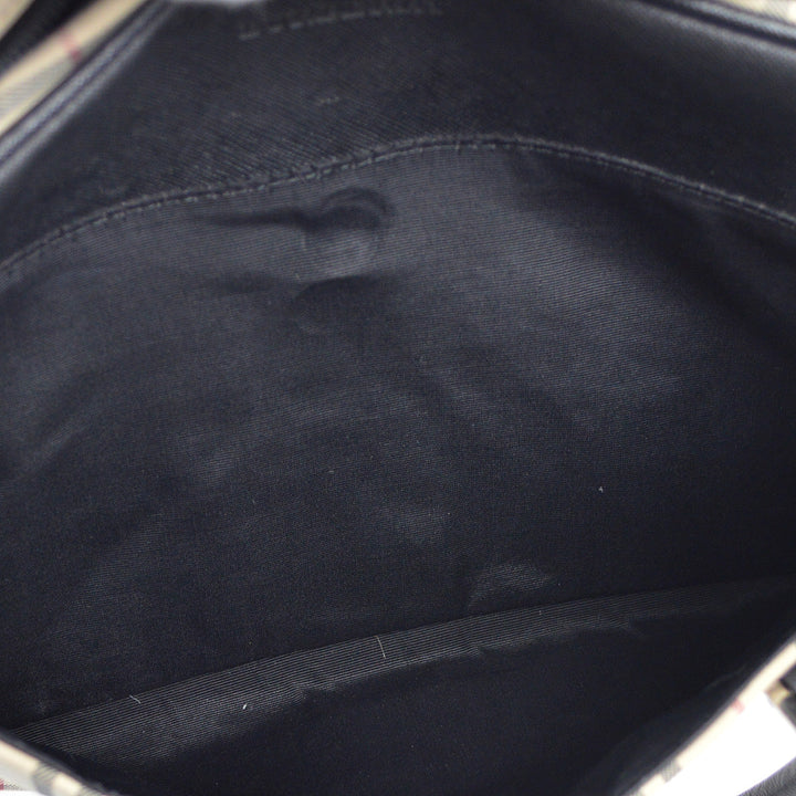 BURBERRY Beige Black  Check Handbag 173012