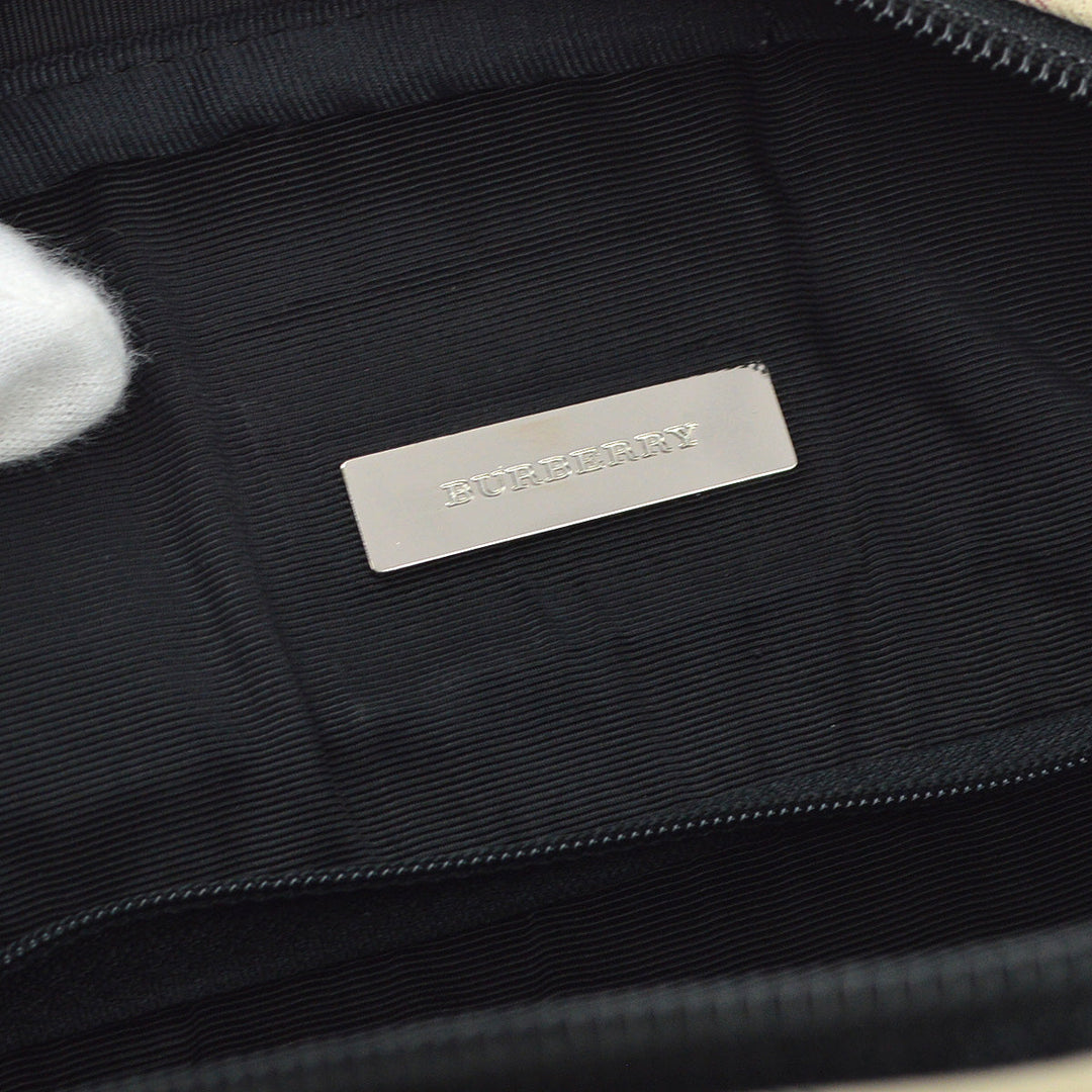 BURBERRY Beige Black  Check Handbag 173012