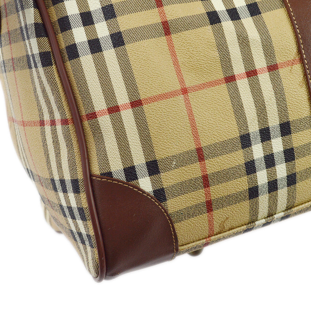 BURBERRY Beige House Check 2way Duffle Shoulder Handbag 173073