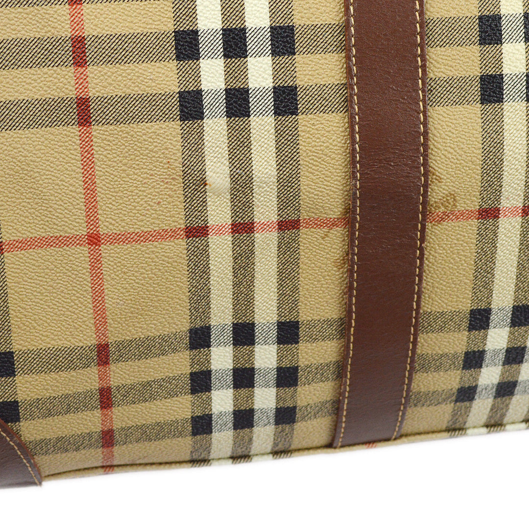 BURBERRY Beige House Check 2way Duffle Shoulder Handbag 173073