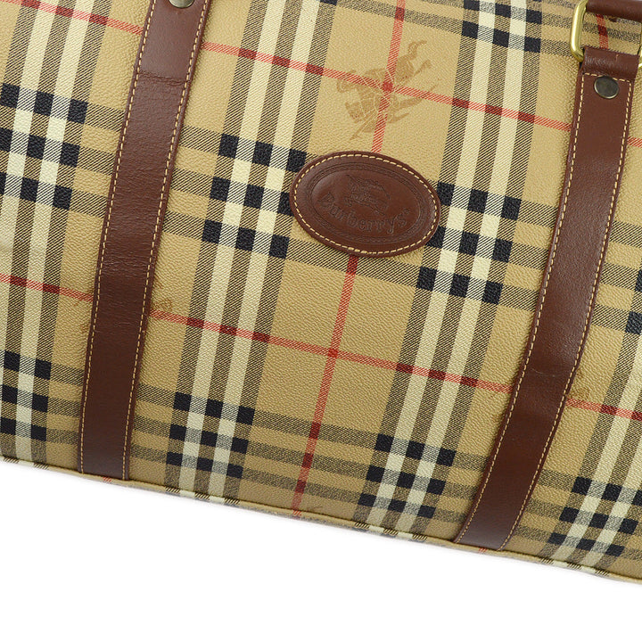 BURBERRY Beige House Check 2way Duffle Shoulder Handbag 173073