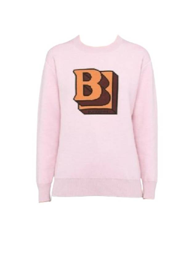 Burberry Big Logo Knit Top Pink