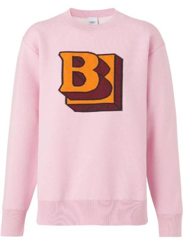 Burberry Big Logo Knit Top Pink