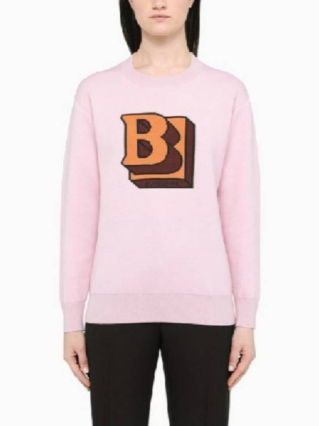Burberry Big Logo Knit Top Pink