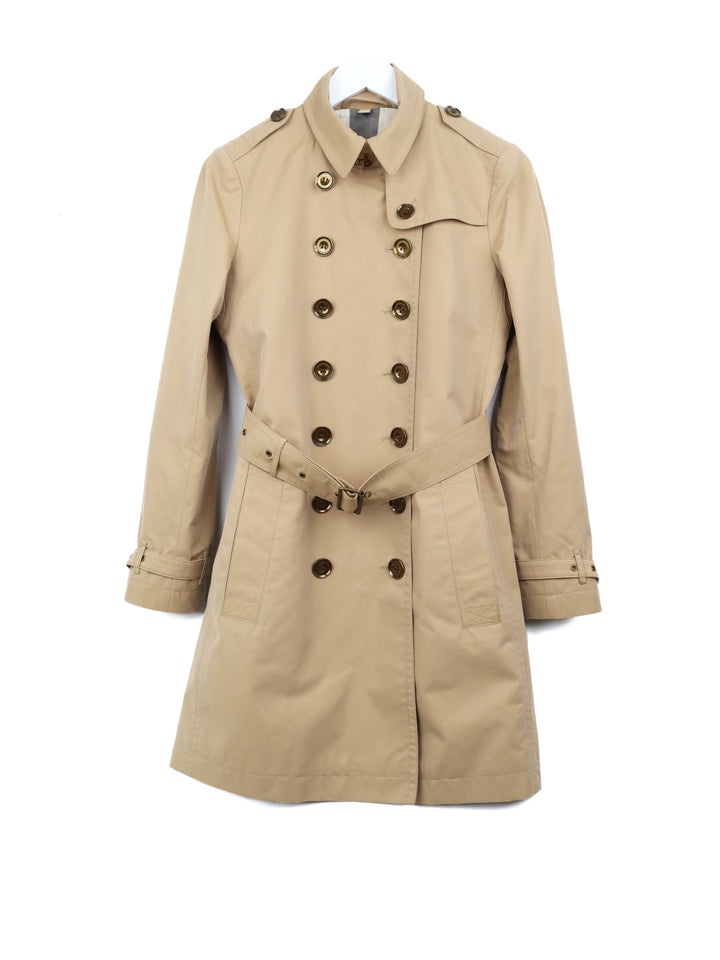 Burberry Beige Cotton Trench Coat US 8