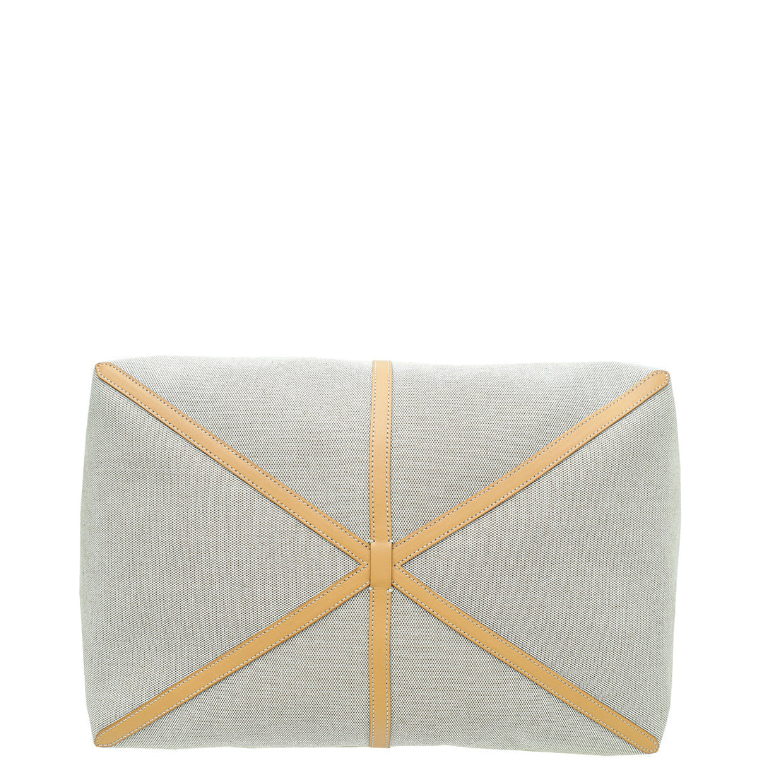 Burberry Bicolor Logo XL Beach Tote  Bag