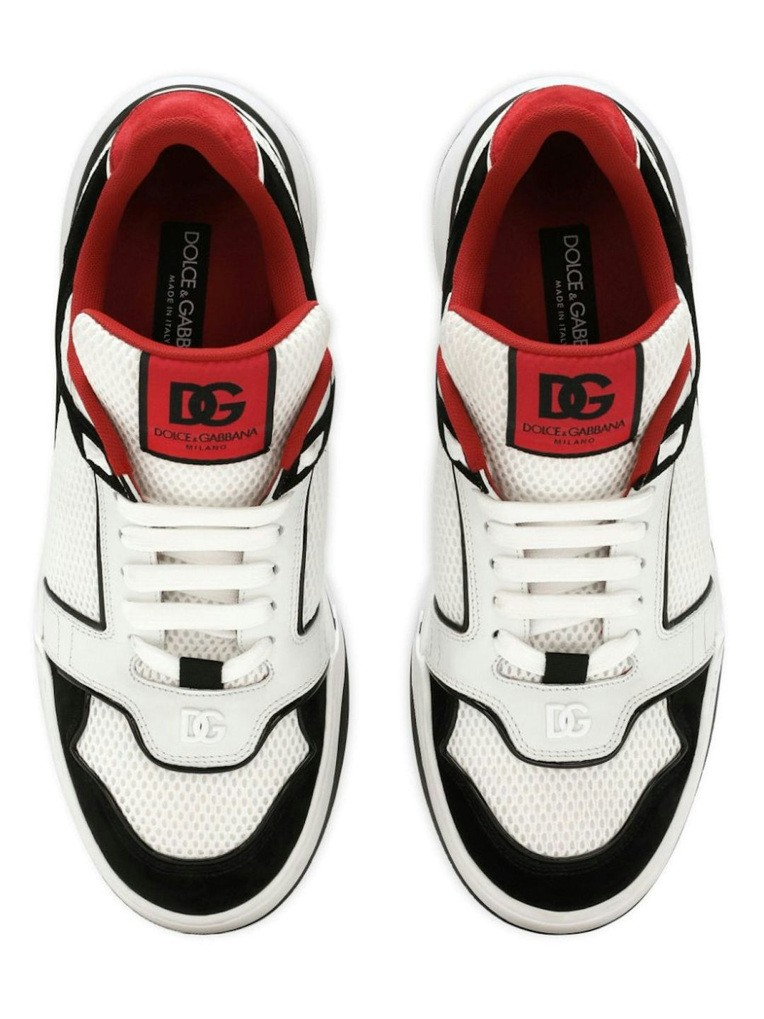 CALF LEATHER PANELLED DESIGN SNEAKERS