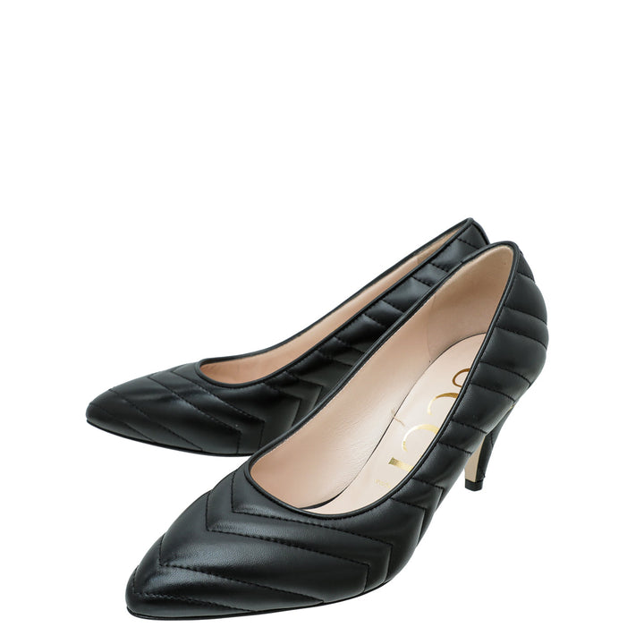 Gucci Black GG Matelasse Pump 38.5
