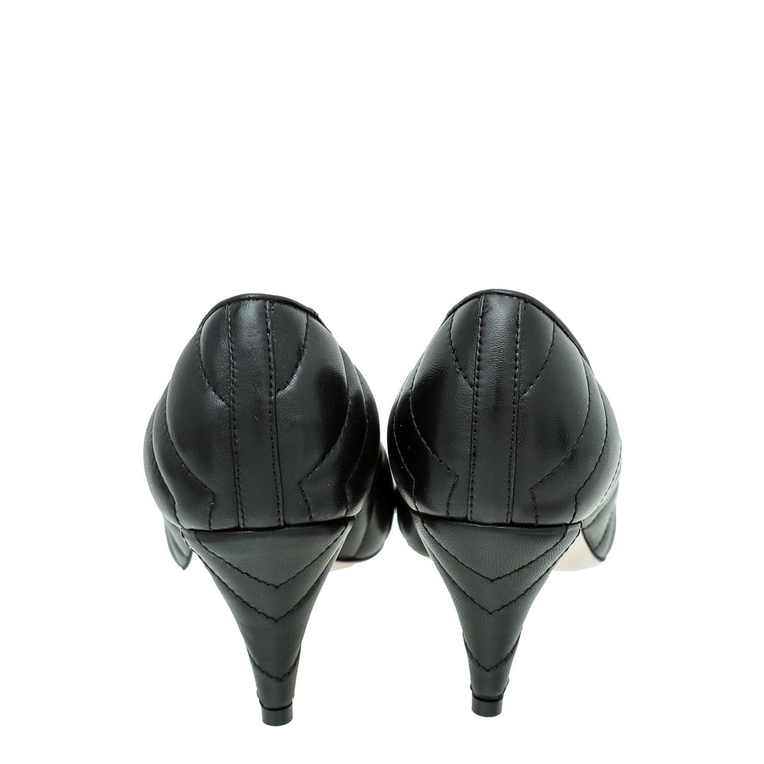 Gucci Black GG Matelasse Pump 38.5