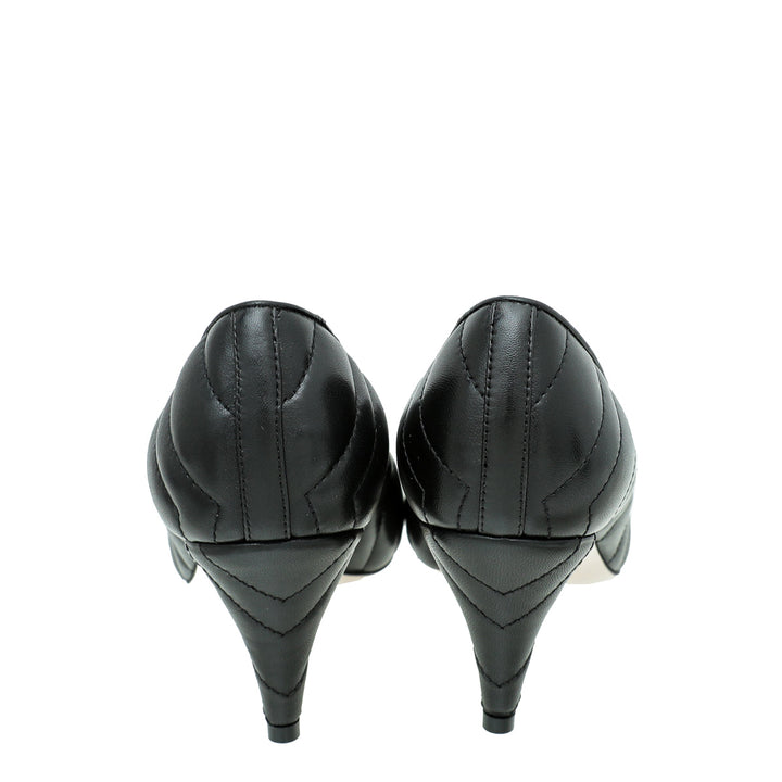 Gucci Black GG Matelasse Pump 38.5