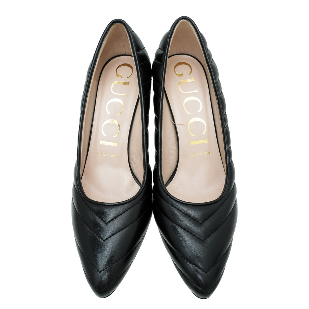 Gucci Black GG Matelasse Pump 38.5