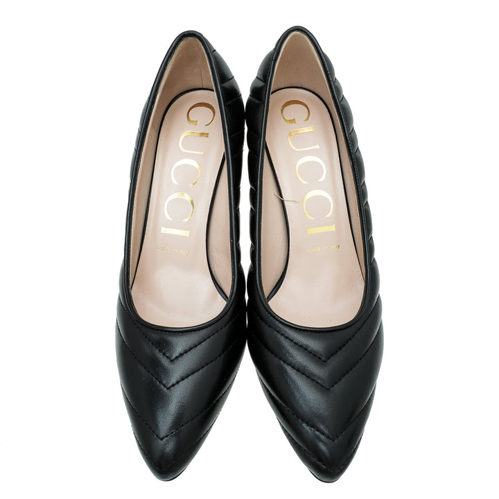 Gucci Black GG Matelasse Pump 38.5