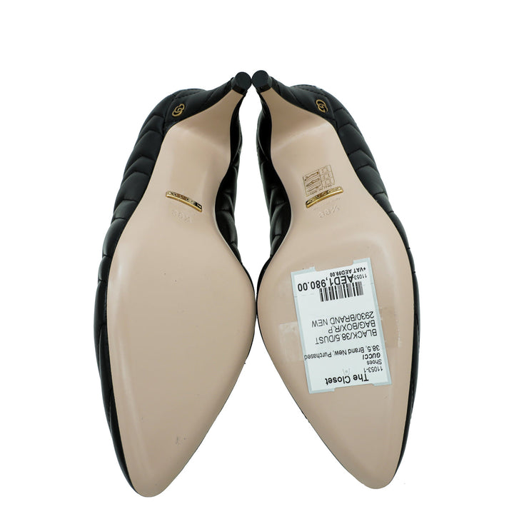 Gucci Black GG Matelasse Pump 38.5