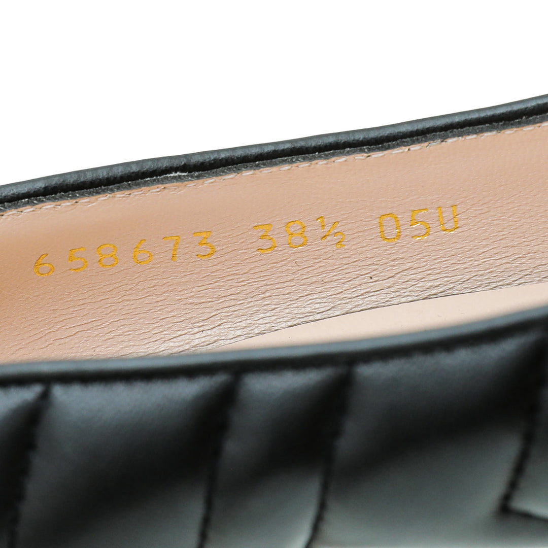 Gucci Black GG Matelasse Pump 38.5