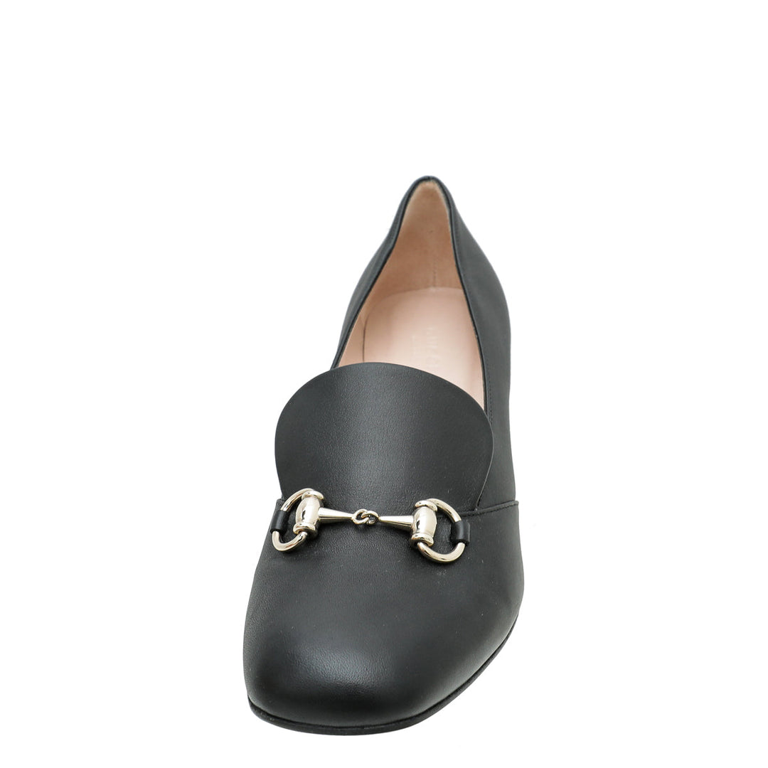 Gucci Black Horsebit Loafers Pump 39