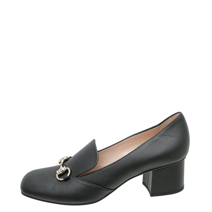 Gucci Black Horsebit Loafers Pump 39