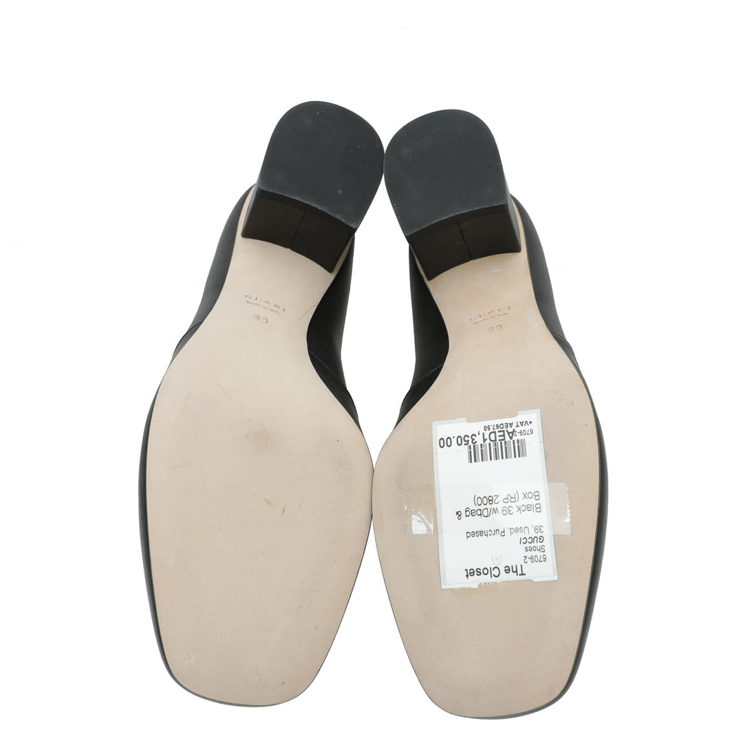 Gucci Black Horsebit Loafers Pump 39