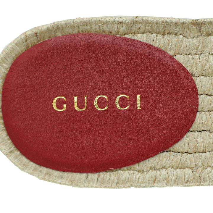 Gucci Bicolor GG Marmont Espadrille Sandal 36