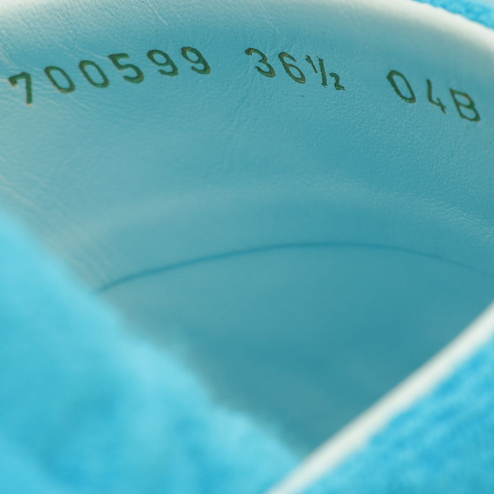Gucci Sky Blue GG Terry Platform Slides 36.5
