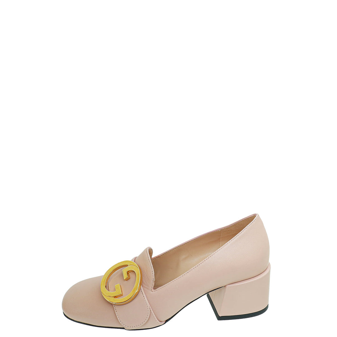 Gucci Pink Blondie Mid-Heel Pump 36.5