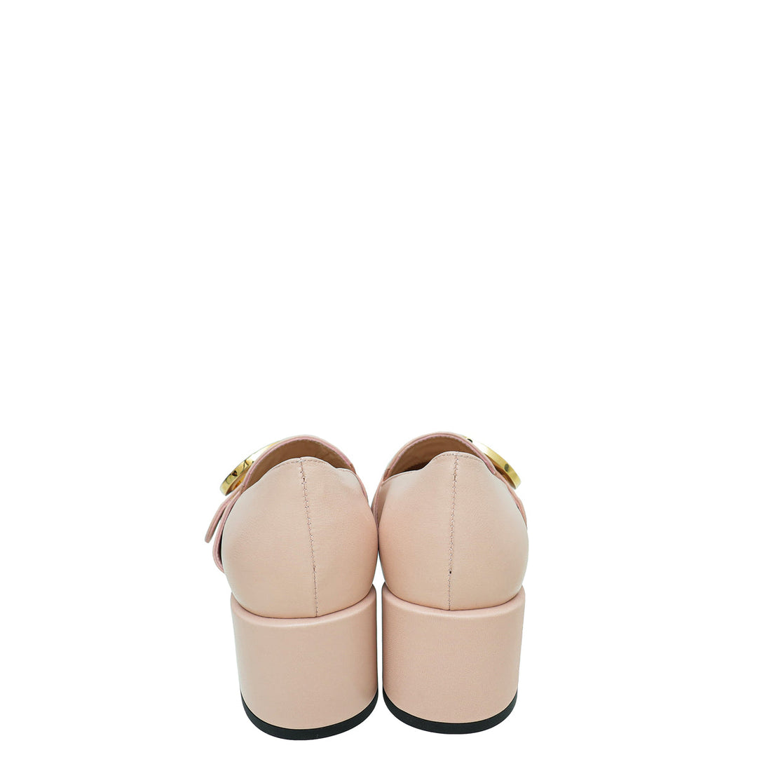 Gucci Pink Blondie Mid-Heel Pump 36.5