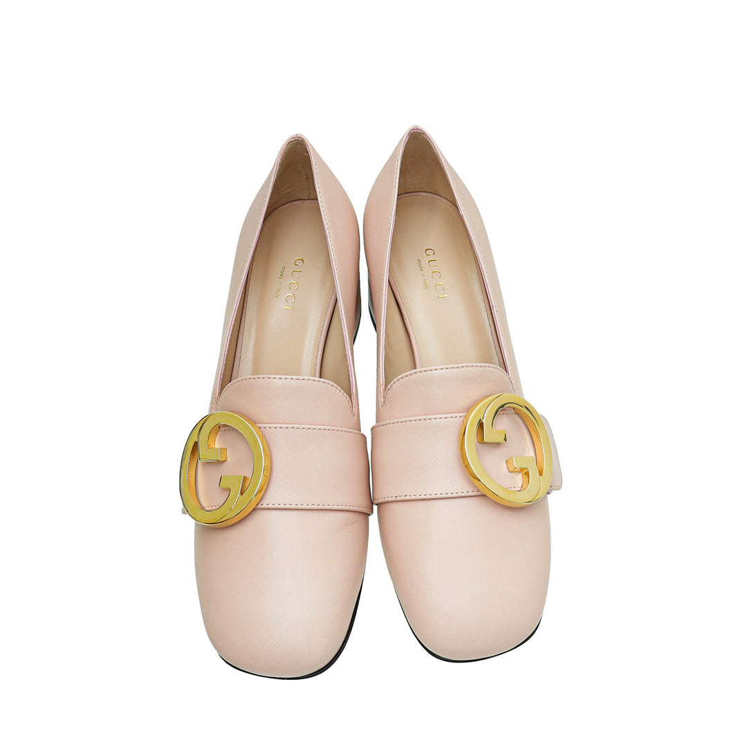 Gucci Pink Blondie Mid-Heel Pump 36.5