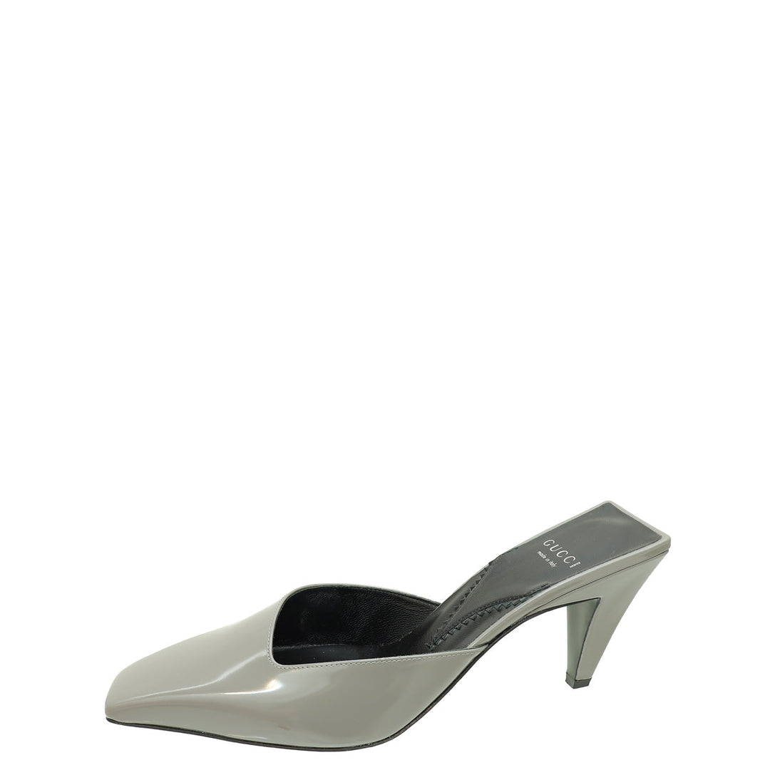 Gucci Dusty Grey Interlocking G Mules 37