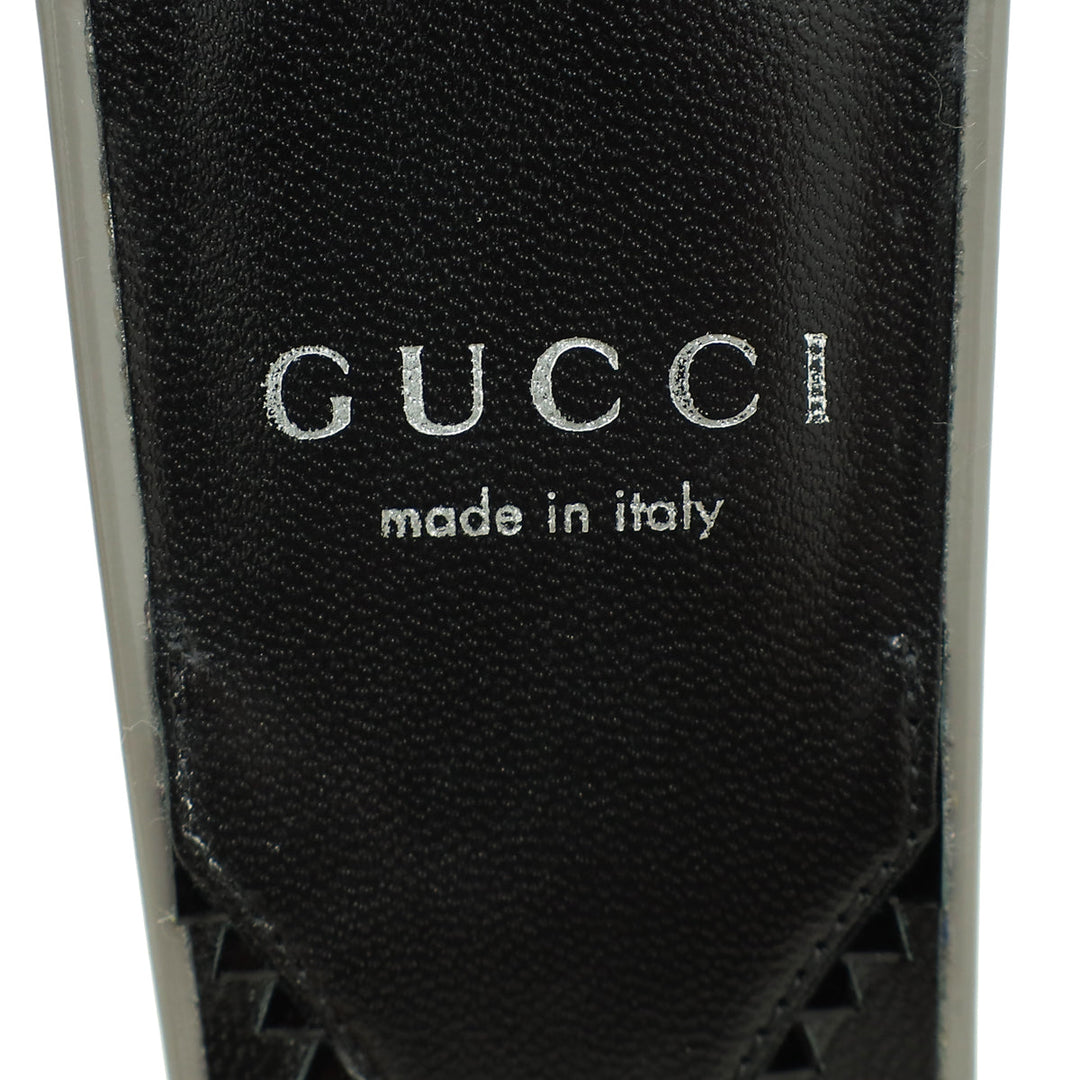 Gucci Dusty Grey Interlocking G Mules 37