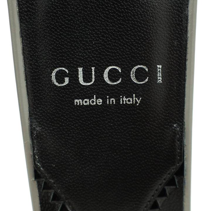 Gucci Dusty Grey Interlocking G Mules 37