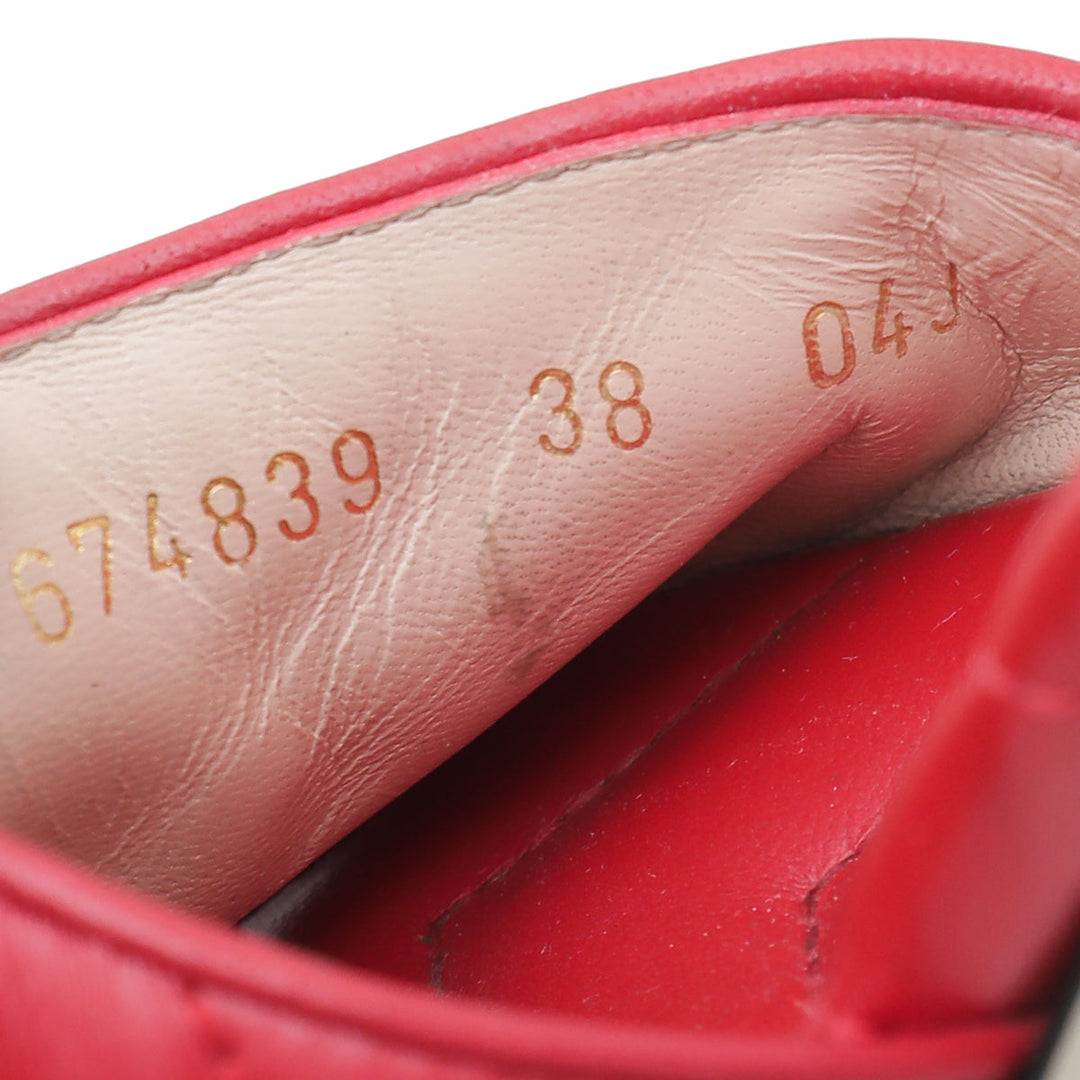 Gucci Red GG Marmont Slide Mules Sandal 38