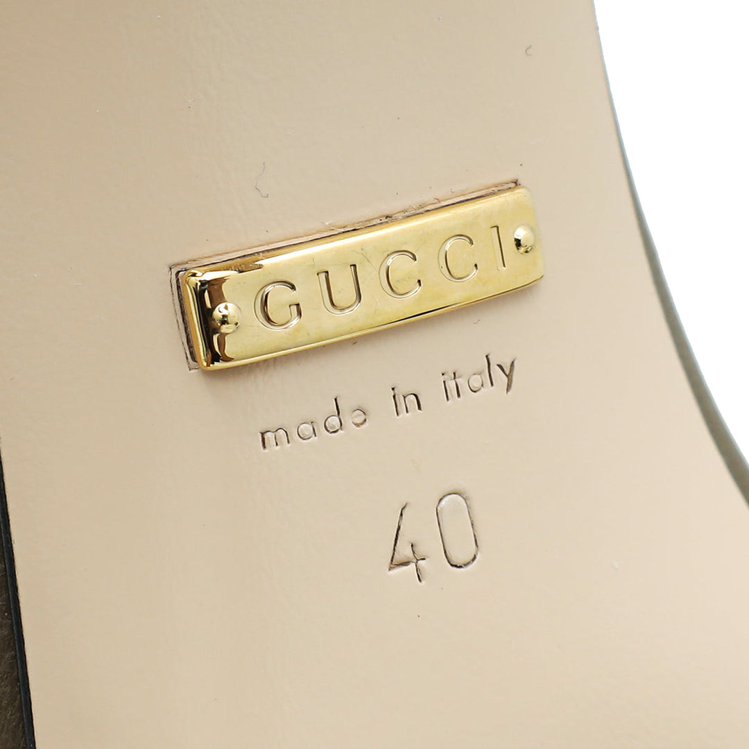 Gucci Brown Sylvie Chain Pump 40
