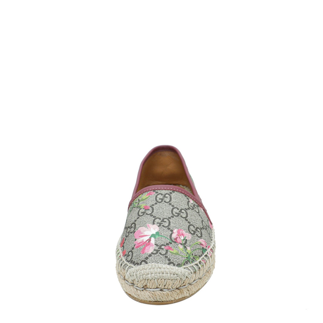 Gucci Bicolor GG Supreme Blooms Print Espadrille 34