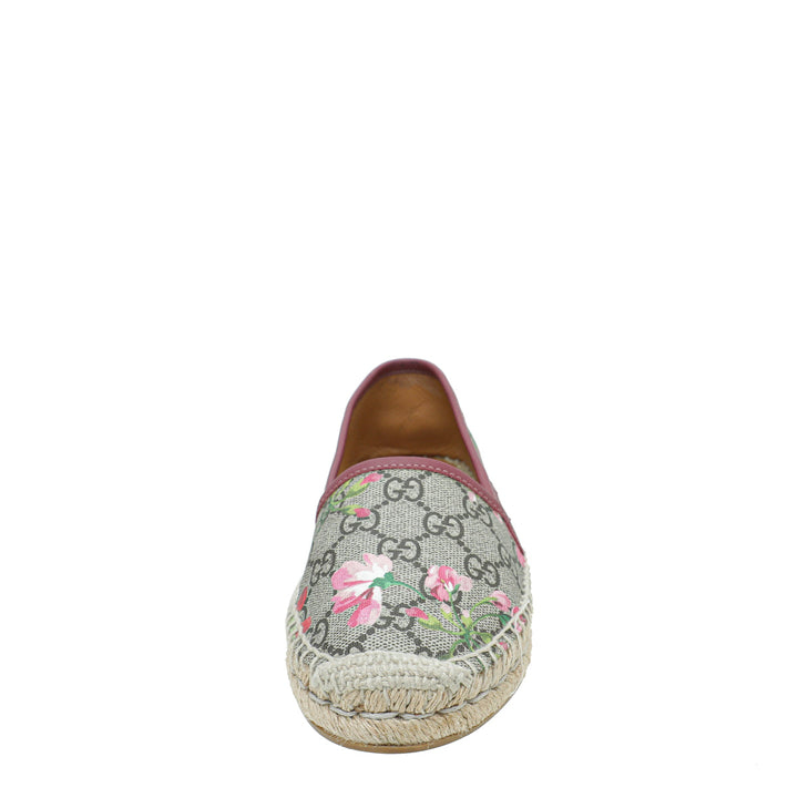Gucci Bicolor GG Supreme Blooms Print Espadrille 34