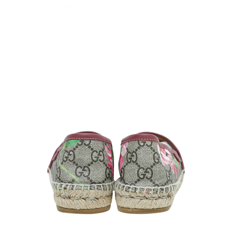 Gucci Bicolor GG Supreme Blooms Print Espadrille 34