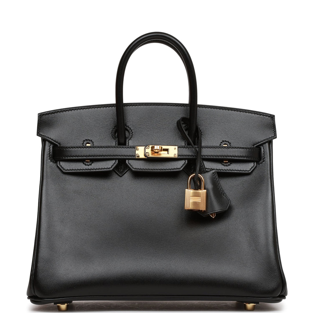 top quality Hermes Birkin 25 Black Tadelakt Gold Hardware