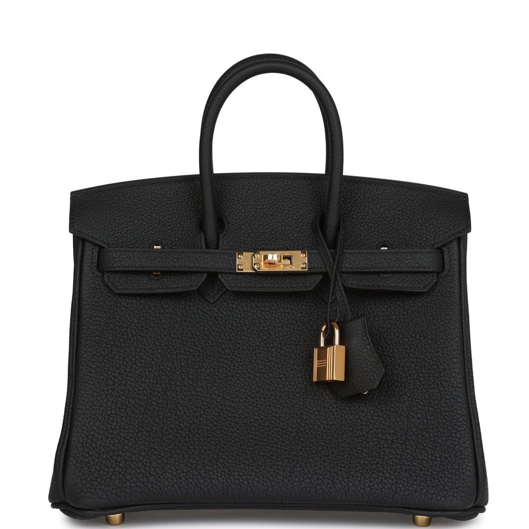 top quality Hermes Birkin 25 Black Togo Gold Hardware