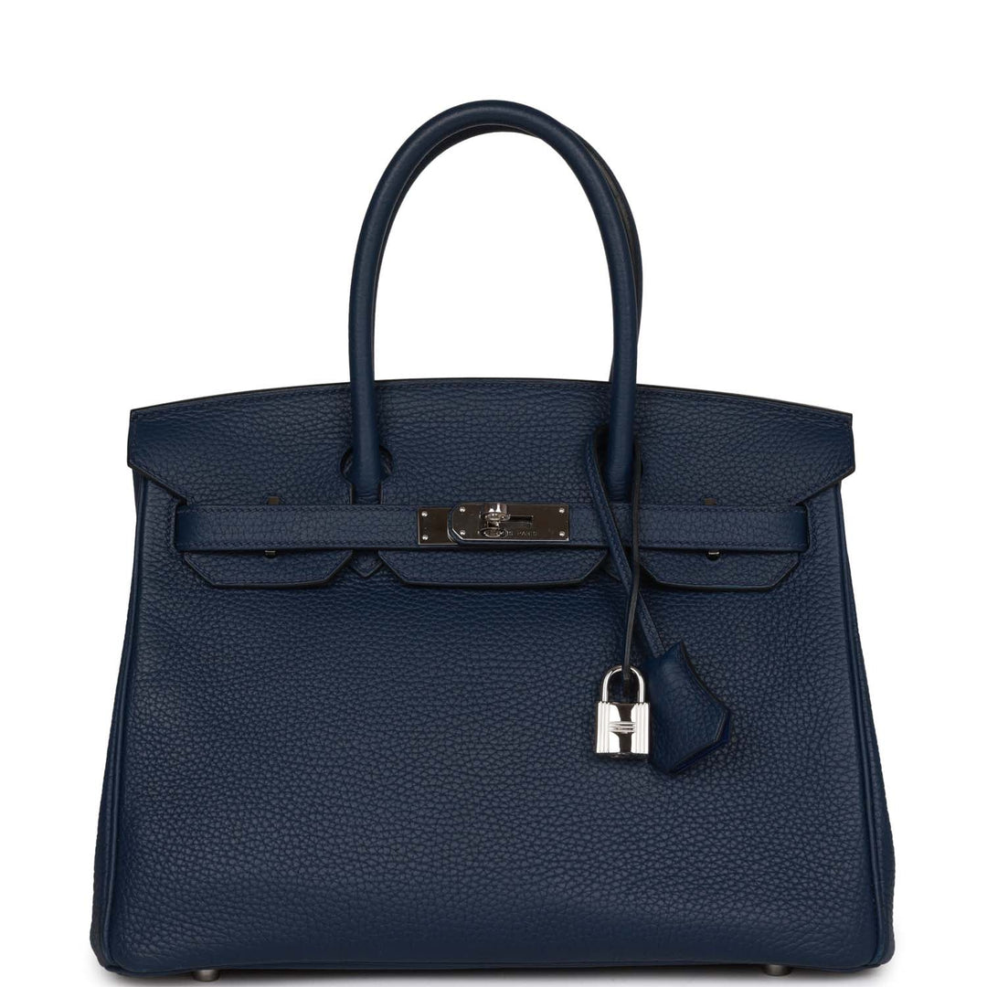 top quality Hermes Birkin 30 Bleu Saphir Verso Togo Palladium Hardware