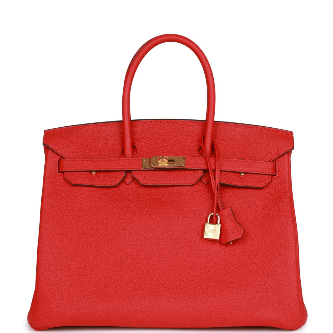 top quality Hermes Birkin 35 Rouge de Coeur Togo Gold Hardware