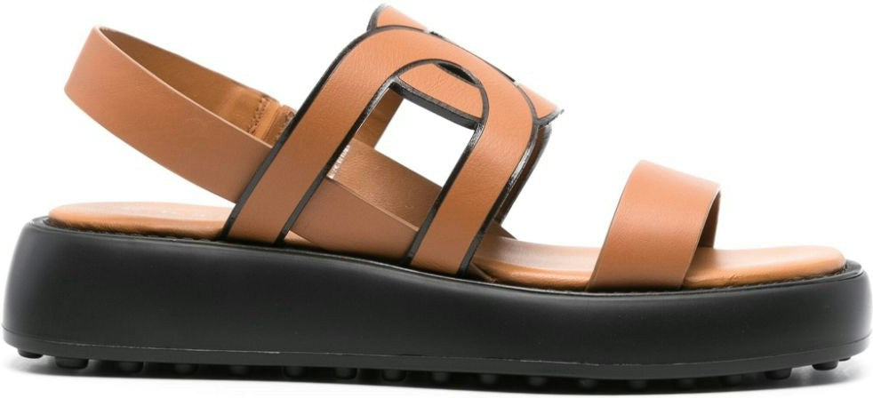 CUT-OUT LOGO STRAP SANDALS
