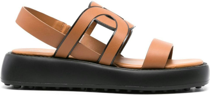 CUT-OUT LOGO STRAP SANDALS