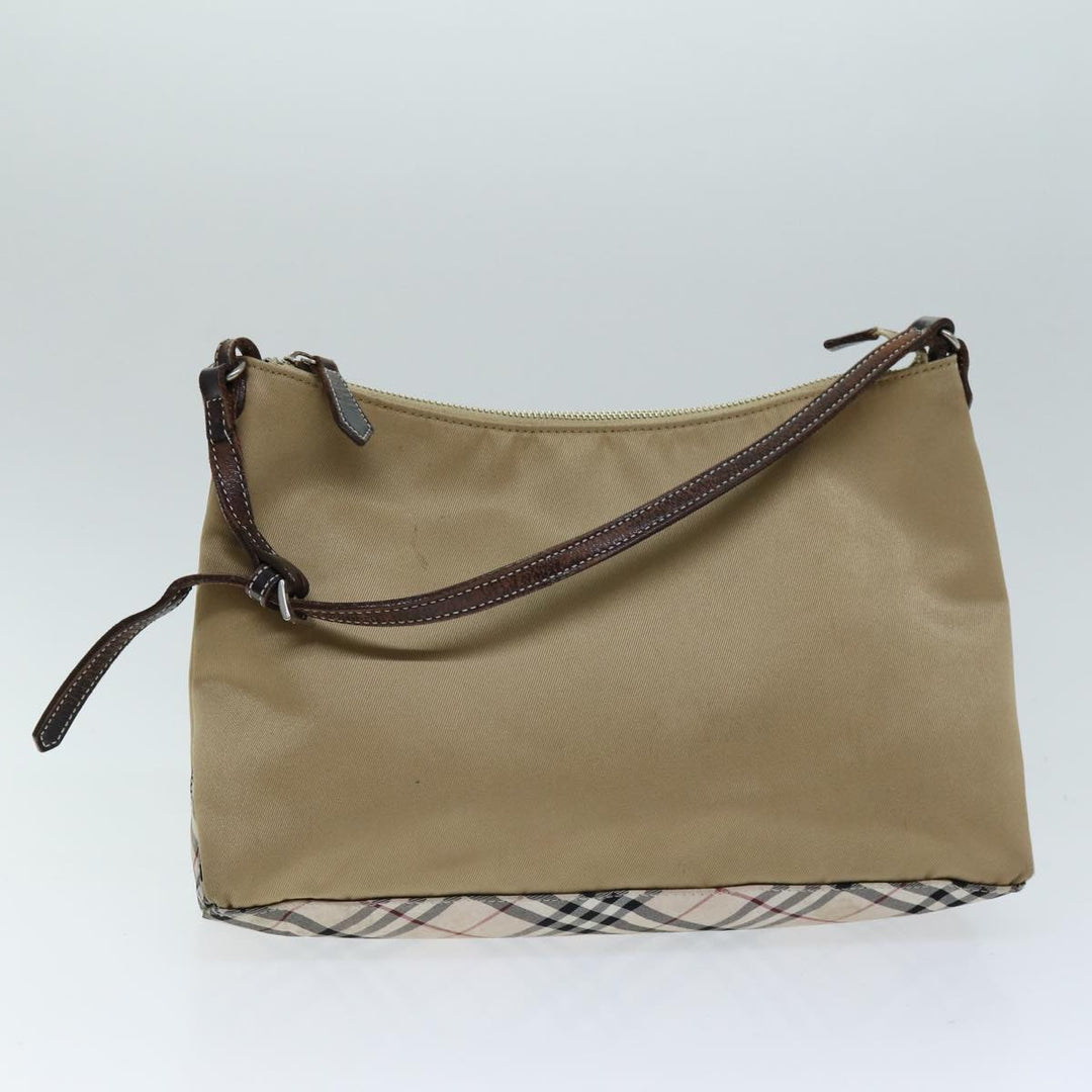 Burberry Black label Tote Bag Nylon Canvas 2Set Beige Brown Auth bs14274