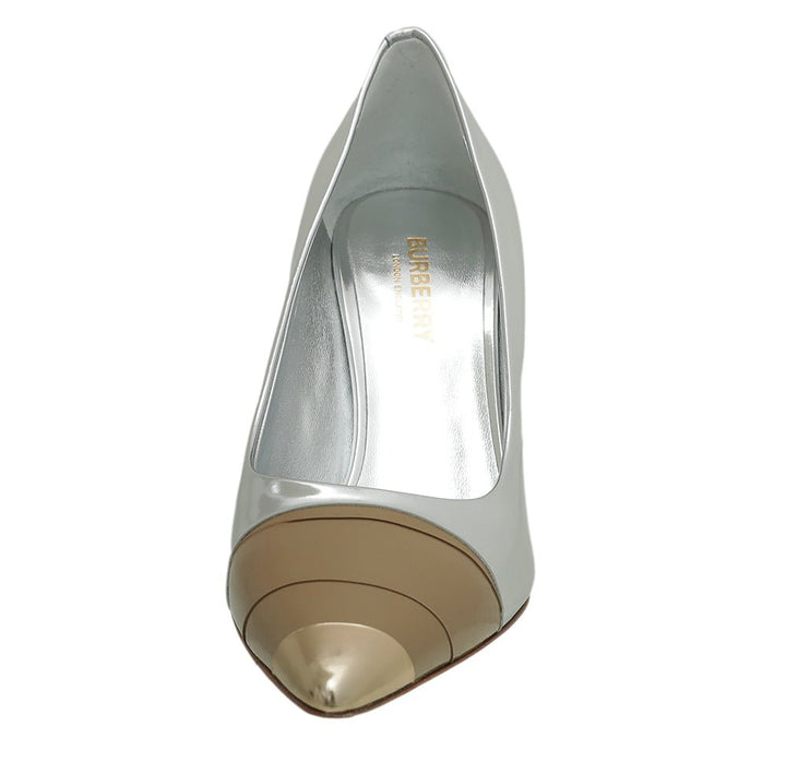 Burberry Bicolor Annalise Mirror Pumps 37