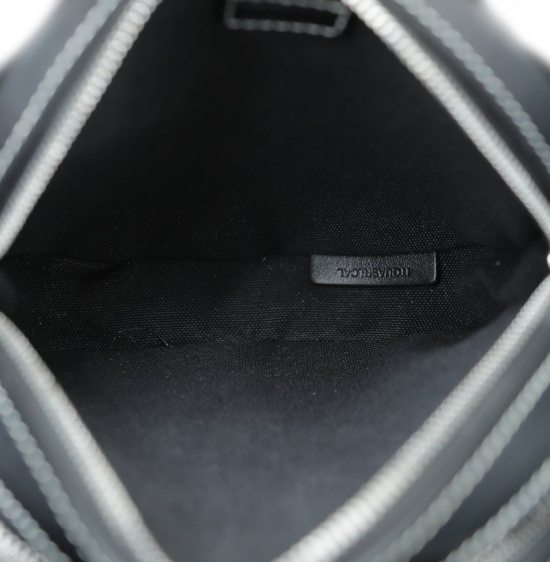 Burberry Bicolor Denim Graphic Logo Louise Round Bag