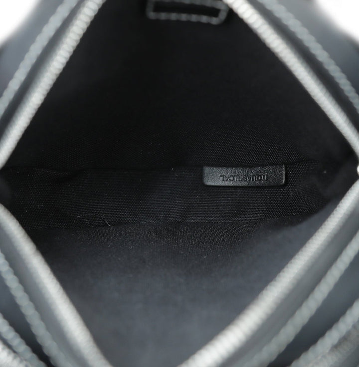 Burberry Bicolor Denim Graphic Logo Louise Round Bag