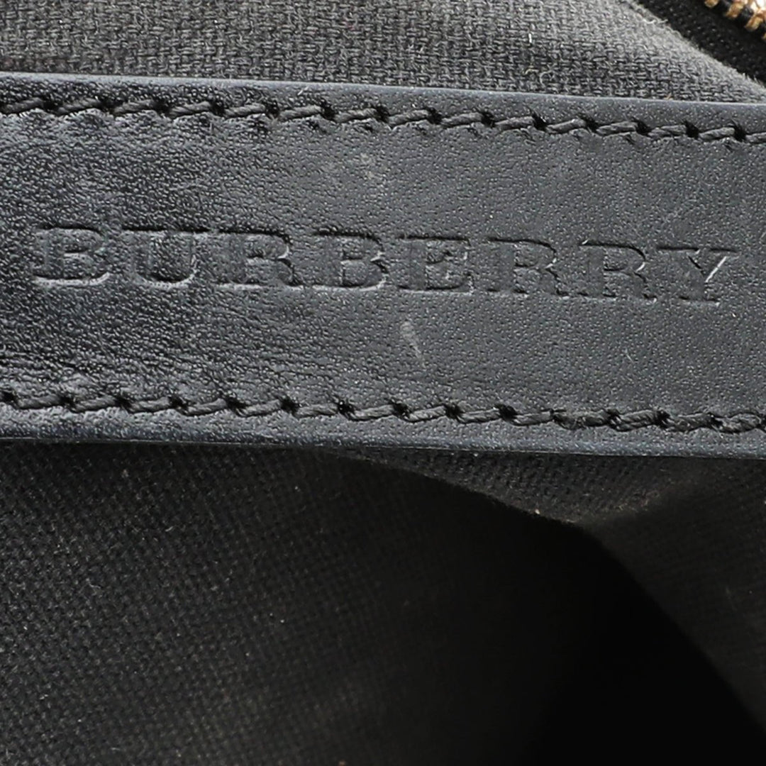 Burberry Bicolor House check Bridle Bowling Bag