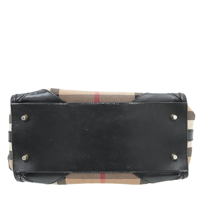 Burberry Bicolor House check Bridle Bowling Bag