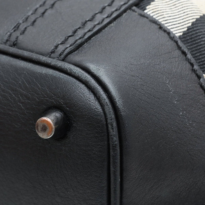 Burberry Bicolor Housecheck Beaton Bag