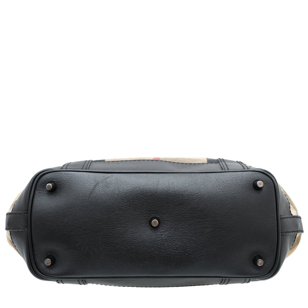 Burberry Bicolor Housecheck Beaton Bag