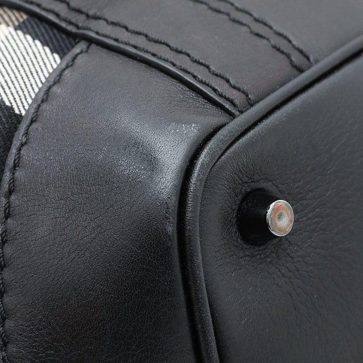 Burberry Bicolor Housecheck Beaton Bag